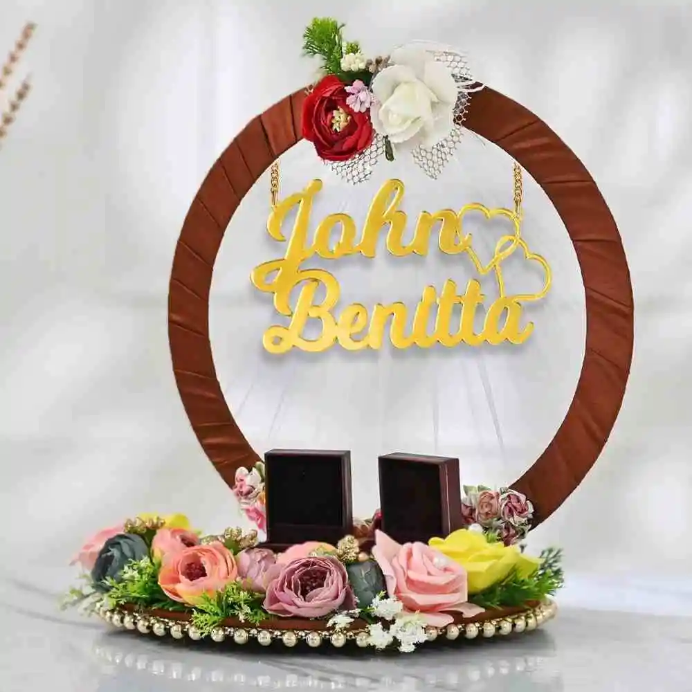 Acrylic Cut out Names Ring Platter